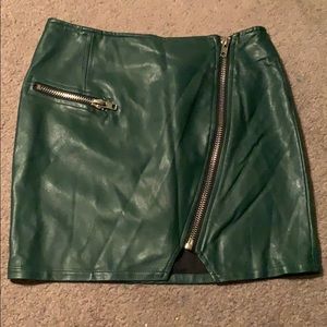 NWT*** Green Faux Leather Skirt